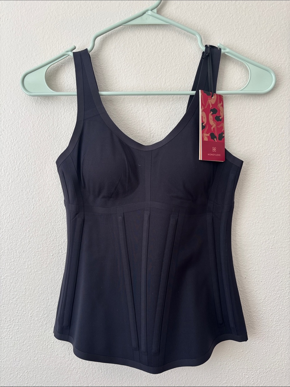 NWT Honeylove Boldness Tank Black Slimming Compression Shape Wear Tank Woman XS